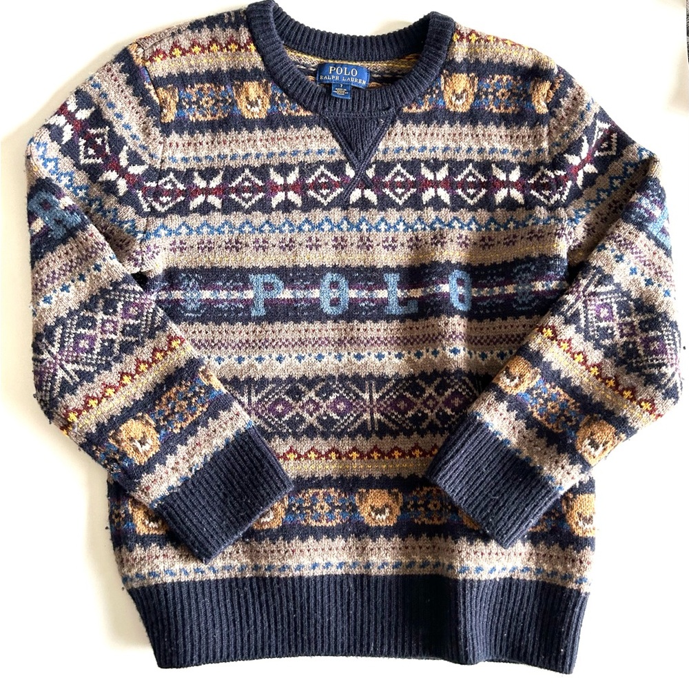 Polo by Ralph Lauren Kids Multicolor Patterned Crewneck Sweater